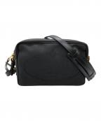 PRADAプラダ）の古着「ロゴジャガードショルダーバッグ」｜ブラック