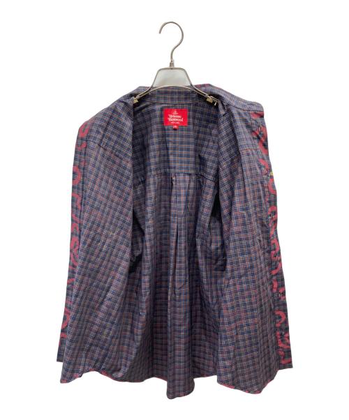 Vivienne Westwood RED LABEL（ヴィヴィアンウエストウッドレッドレーベル）Vivienne Westwood RED LABEL (ヴィヴィアンウエストウッドレッドレーベル) オーブデザインタータンチェックシャツ レッド サイズ:00の古着・服飾アイテム