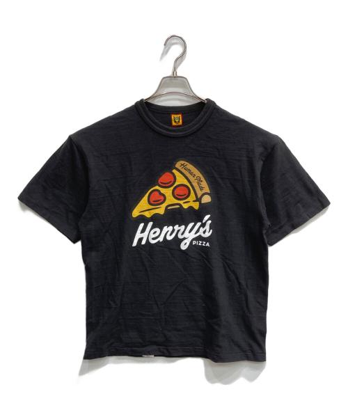 HUMAN MADE（ヒューマンメイド）HUMAN MADE (ヒューマンメイド) Henry's Pizza Tee ブラック サイズ:XLの古着・服飾アイテム