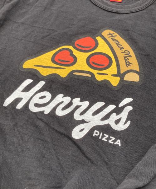 HUMAN MADE（ヒューマンメイド）HUMAN MADE (ヒューマンメイド) Henry's Pizza Tee ブラック サイズ:XLの古着・服飾アイテム
