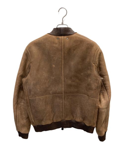 COACH（コーチ）COACH (コーチ) レザームートンジャケット ブラウン サイズ:Sの古着・服飾アイテム