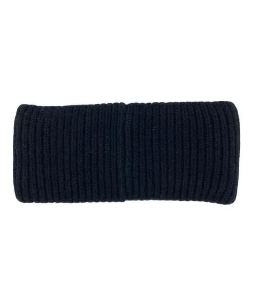 Acne studios（アクネ ストゥディオス）ACNE STUDIOS (アクネ ストゥディオス) フェイスパッチ リブニット ヘアバンド ブラックの古着・服飾アイテム