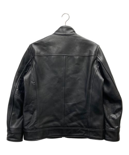 TETE HOMME（テット オム）TETE HOMME (テット オム) SHEEP LEATHER JACKET ブラック サイズ:XLの古着・服飾アイテム