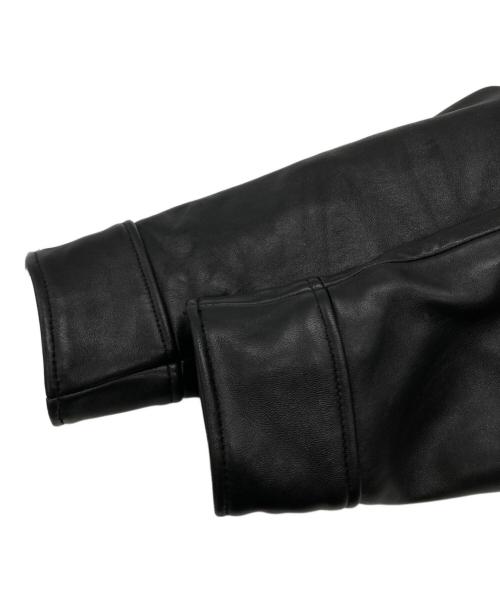 TETE HOMME（テット オム）TETE HOMME (テット オム) SHEEP LEATHER JACKET ブラック サイズ:XLの古着・服飾アイテム
