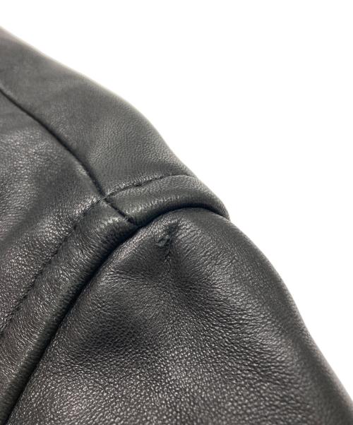 TETE HOMME（テット オム）TETE HOMME (テット オム) SHEEP LEATHER JACKET ブラック サイズ:XLの古着・服飾アイテム