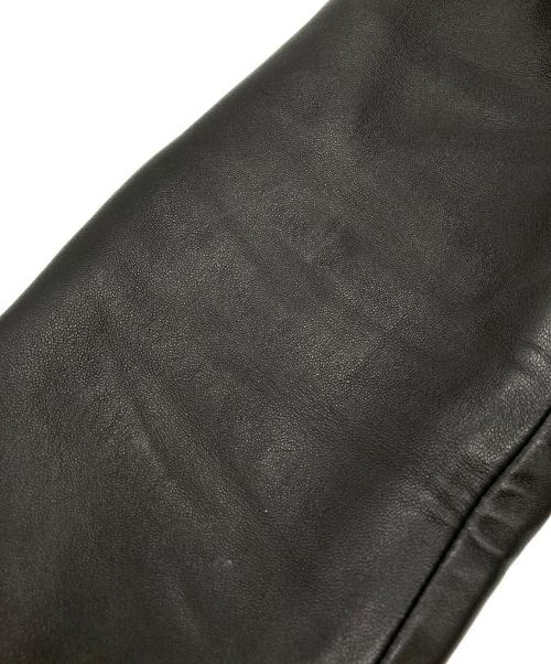 TETE HOMME（テット オム）TETE HOMME (テット オム) SHEEP LEATHER JACKET ブラック サイズ:XLの古着・服飾アイテム