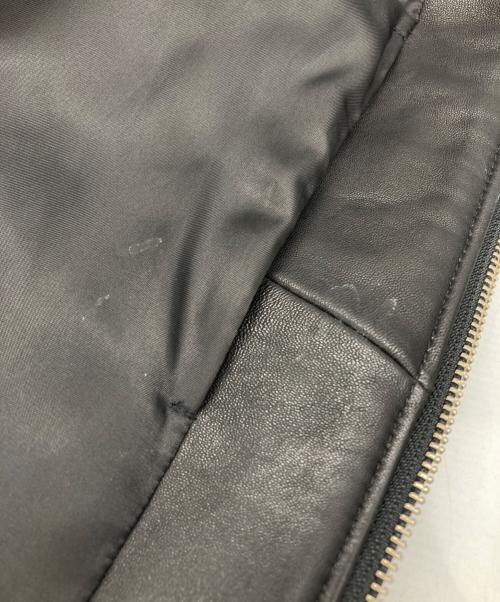 TETE HOMME（テット オム）TETE HOMME (テット オム) SHEEP LEATHER JACKET ブラック サイズ:XLの古着・服飾アイテム