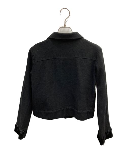 tricot COMME des GARCONS（トリココムデギャルソン）tricot COMME des GARCONS (トリココムデギャルソン) ベロア切替圧縮ウールジャケット ブラック サイズ:表記なしの古着・服飾アイテム