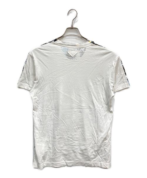 PRADA（プラダ）PRADA (プラダ) 花柄切替しTシャツ ホワイト サイズ:Mの古着・服飾アイテム
