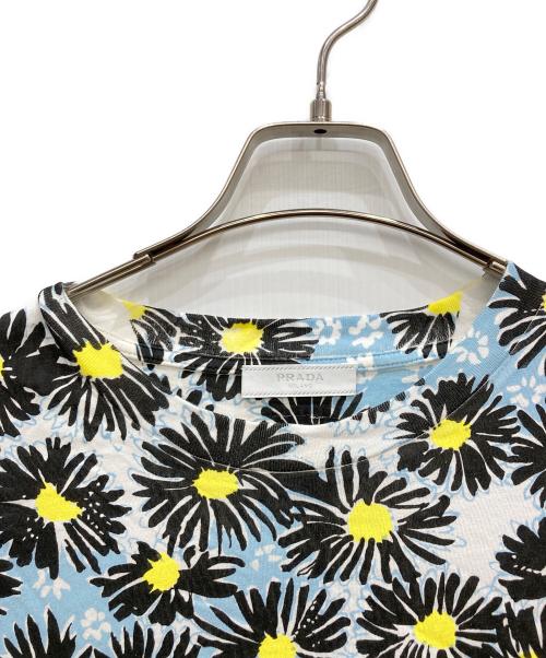 PRADA（プラダ）PRADA (プラダ) 花柄切替しTシャツ ホワイト サイズ:Mの古着・服飾アイテム