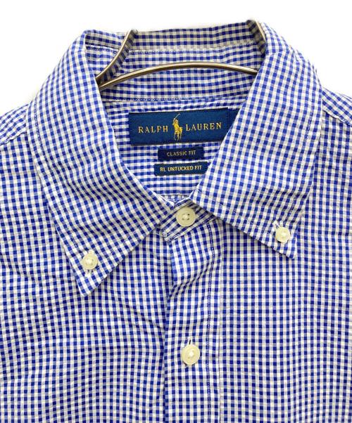 RALPH LAUREN（ラルフローレン）RALPH LAUREN (ラルフローレン) シアサッカーシャツ ブルー サイズ:Sの古着・服飾アイテム