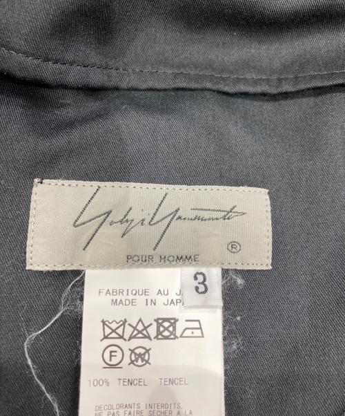 Yohji Yamamoto pour homme（ヨウジヤマモト プールオム）Yohji Yamamoto pour homme (ヨウジヤマモト プールオム) G-タブ付キギャザーパンツ ブラック サイズ:3の古着・服飾アイテム