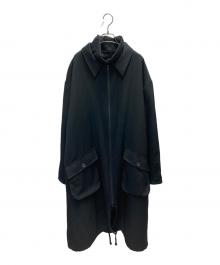 Yohji Yamamoto pour homme（ヨウジヤマモト プールオム）の古着「フロントリブアーミーギャバジンコート」｜ブラック