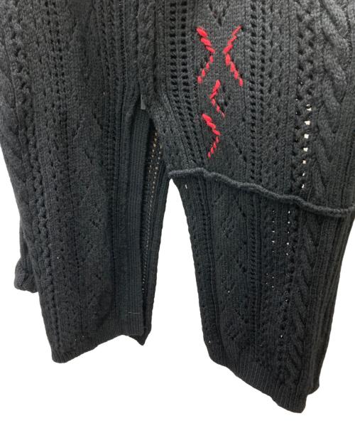 Yohji Yamamoto pour homme（ヨウジヤマモト プールオム）Yohji Yamamoto pour homme (ヨウジヤマモト プールオム) マキシ丈ファイヤーマンニットコート ブラック サイズ:3の古着・服飾アイテム