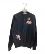 BALLANTYNEバランタイン）の古着「丸首カシミヤカーディガン」｜ブラック