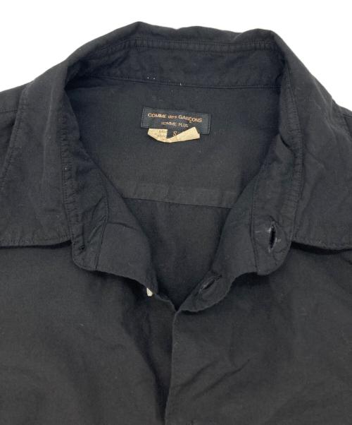 COMME des GARCONS HOMME PLUS（コムデギャルソンオムプリュス）COMME des GARCONS HOMME PLUS (コムデギャルソンオムプリュス) ポリ縮絨シャツ ブラック サイズ:Sの古着・服飾アイテム