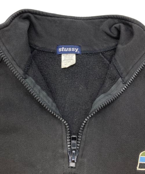 stussy（ステューシー）stussy (ステューシー) 90s ハーフジップスウェット ブラック サイズ:Mの古着・服飾アイテム