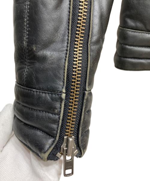 Liugoo Leathers（リューグーレザーズ）Liugoo Leathers (リューグーレザーズ) ダウンライダースジャケット ブラック サイズ:Mの古着・服飾アイテム