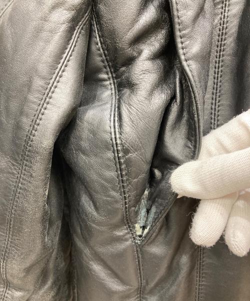 Liugoo Leathers（リューグーレザーズ）Liugoo Leathers (リューグーレザーズ) ダウンライダースジャケット ブラック サイズ:Mの古着・服飾アイテム