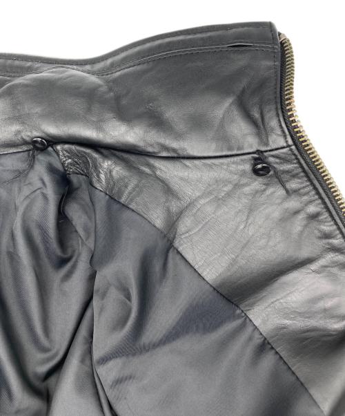 Liugoo Leathers（リューグーレザーズ）Liugoo Leathers (リューグーレザーズ) ダウンライダースジャケット ブラック サイズ:Mの古着・服飾アイテム