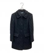 MIU MIUミュウミュウ）の古着「ウールデザインロングコート」｜ブラック