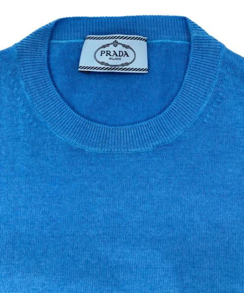 PRADA（プラダ）PRADA (プラダ) 半袖ウールニット スカイブルー サイズ:40の古着・服飾アイテム