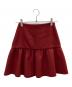 PRADA（プラダ）の古着「ウールフレアミニスカート」｜レッド