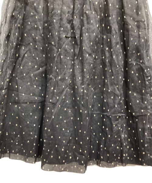 freada（フリーダ）Freada (フリーダ) コットンオーガンジー ドット柄 キャミソールワンピース ブラック サイズ:FREEの古着・服飾アイテム