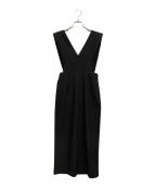 formeフォルメ）の古着「Shoulderpads Dress/ショルダーパッドドレス」｜ブラック