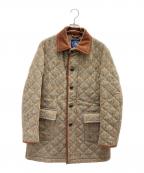 J.PRESS×Harris Tweedジェイプレス×ハリスツイード）の古着「ハリスツイードキルティングコート」｜ブラウン