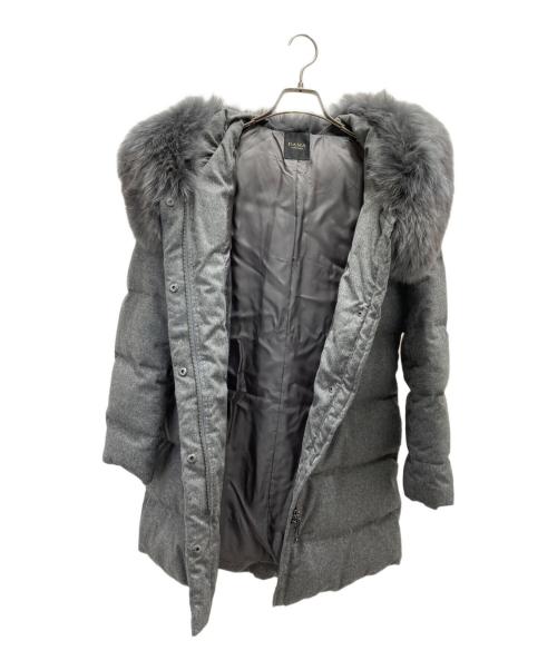 DAMA collection（ダーマコレクション）DAMA collection (ダーマコレクション) カシミヤダウンコート グレー サイズ:11ARの古着・服飾アイテム