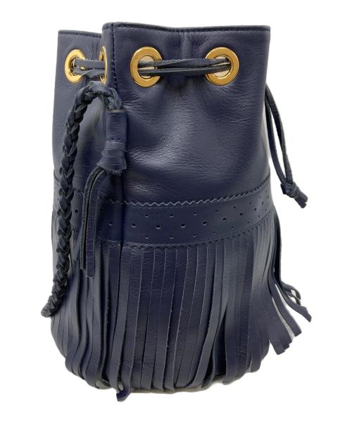 J&M DAVIDSON（ジェイ＆エム デヴィッドソン）J&M DAVIDSON (ジェイ＆エム デヴィッドソン) カーニバルフリンジショルダーバッグ ネイビー サイズ:表記なしの古着・服飾アイテム