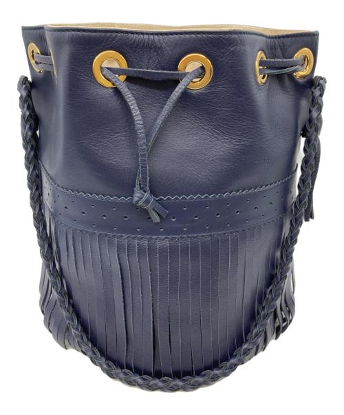 J&M DAVIDSON（ジェイ＆エム デヴィッドソン）J&M DAVIDSON (ジェイ＆エム デヴィッドソン) カーニバルフリンジショルダーバッグ ネイビー サイズ:表記なしの古着・服飾アイテム