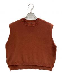 オオカミとフクロウ（オオカミトフクロウ）の古着「ニットベスト」｜ブラウン