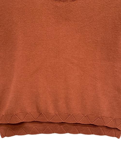 オオカミとフクロウ（オオカミトフクロウ）オオカミとフクロウ (オオカミトフクロウ) ニットベスト ブラウン サイズ:FREEの古着・服飾アイテム