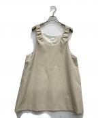 YENNイエン）の古着「FAUX LEATHER MINI OP」｜アイボリー