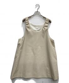 YENN（イエン）の古着「FAUX LEATHER MINI OP」｜アイボリー