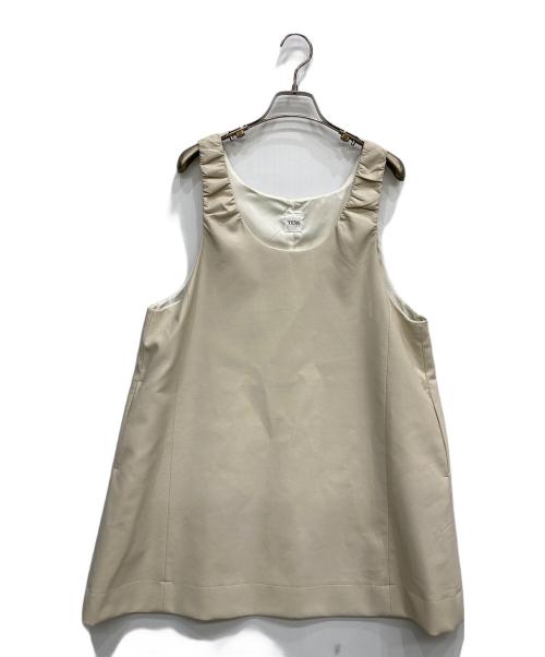 YENN（イエン）YENN (イエン) FAUX LEATHER MINI OP アイボリー サイズ:FREEの古着・服飾アイテム
