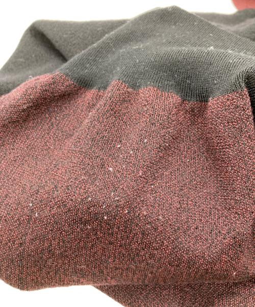 The DUFFER N NEPHEWS（ザ・ダファー・アンド・ネフューズ）The DUFFER N NEPHEWS (ザ・ダファー・アンド・ネフューズ) GLENMORAY/クルーネックニット ブラック×ボルドー サイズ:表記なしの古着・服飾アイテム