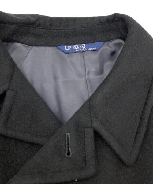 POLO RALPH LAUREN（ポロ・ラルフローレン）POLO RALPH LAUREN (ポロ・ラルフローレン) ウールステンカラーコート/ウールバルマカーンコート ブラック サイズ:A6の古着・服飾アイテム