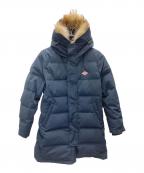 DANTONダントン）の古着「フード付きロングダウンコート」｜ネイビー