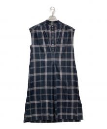Spick and Span（スピック＆スパン）の古着「サッカーチェックワンピース」｜ネイビー