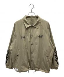CAPTAINS HELM GOLF（キャプテンズヘルム ゴルフ）の古着「NASTY LOGO COACH JACKET」｜ベージュ