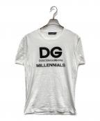 DOLCE & GABBANAドルチェ＆ガッバーナ）の古着「ロゴプリントTシャツ」｜ホワイト