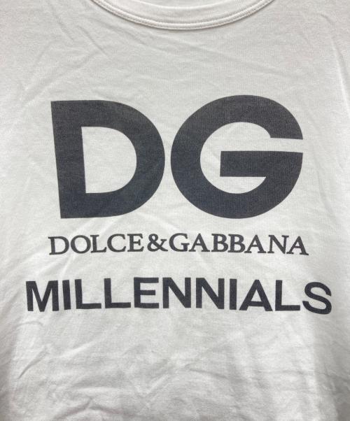 DOLCE & GABBANA（ドルチェ＆ガッバーナ）DOLCE & GABBANA (ドルチェ＆ガッバーナ) ロゴプリントTシャツ ホワイト サイズ:Mの古着・服飾アイテム