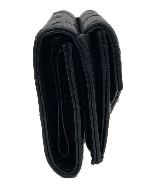 Saint Laurent Paris（サンローランパリ）Saint Laurent Paris (サンローランパリ) Vステッチ タイニーウォレット ブラックの古着・服飾アイテム