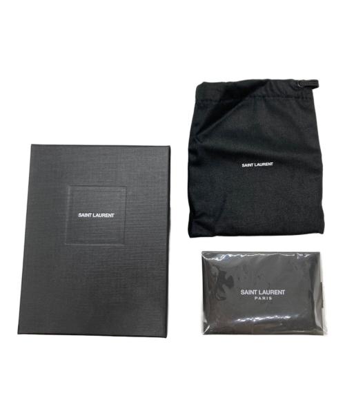 Saint Laurent Paris（サンローランパリ）Saint Laurent Paris (サンローランパリ) Vステッチ タイニーウォレット ブラックの古着・服飾アイテム