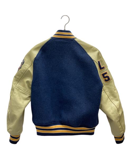 whitesville（ホワイツビル）WHITESVILLE (ホワイツビル) フルデコスタジャン ネイビー×ベージュ サイズ:38の古着・服飾アイテム