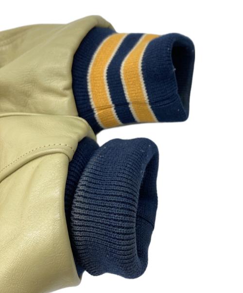 whitesville（ホワイツビル）WHITESVILLE (ホワイツビル) フルデコスタジャン ネイビー×ベージュ サイズ:38の古着・服飾アイテム