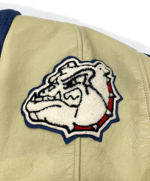 whitesville（ホワイツビル）WHITESVILLE (ホワイツビル) フルデコスタジャン ネイビー×ベージュ サイズ:38の古着・服飾アイテム